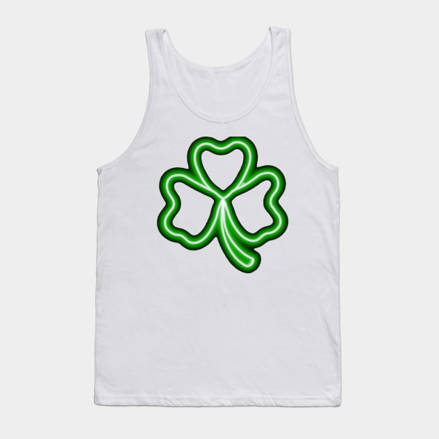 Simplistic Lucky Shamrock Irish Culture Tank Top by ShopSunday